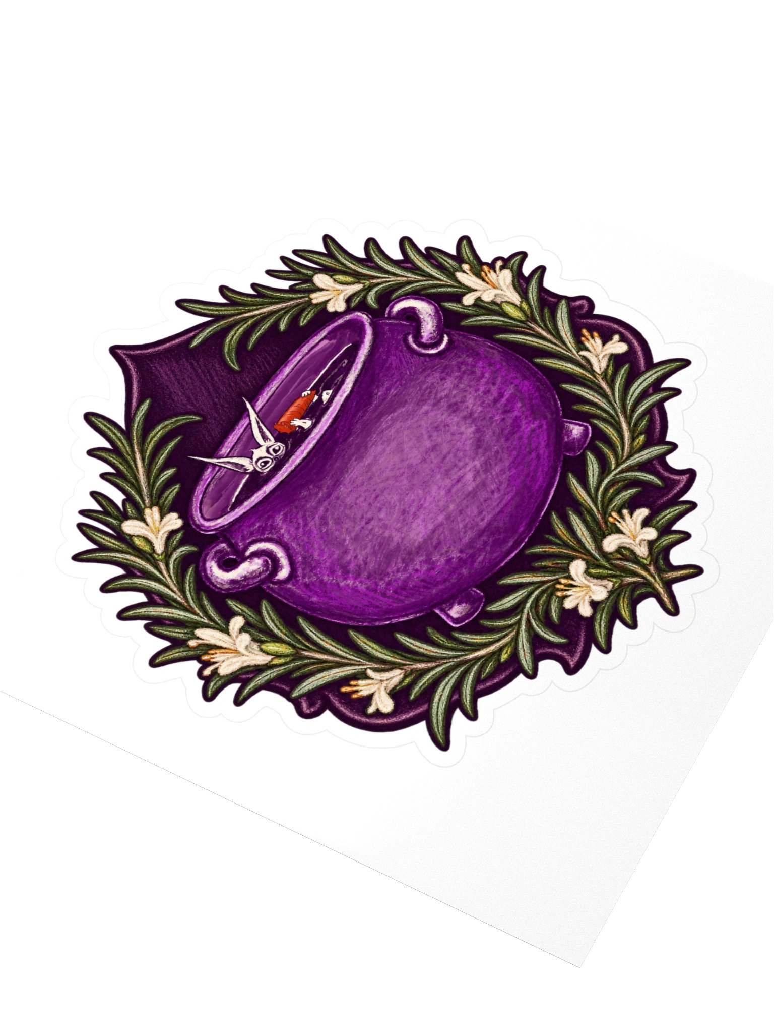 Whimsical Cauldron Kiss Cut Sticker product image (3)