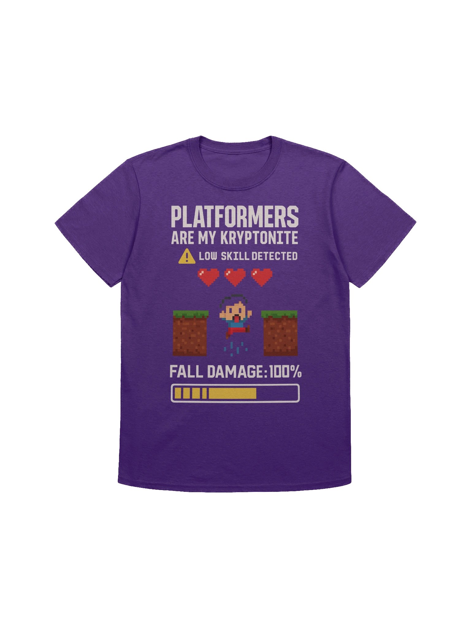 Platformers Are My Kryptonite – Funny Retro Gamer T-Shirt product image (1)
