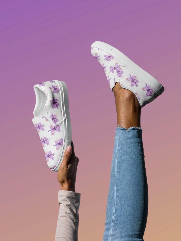 Purple Butterfly Lupus Warrior Slip On Canvas product image (1)