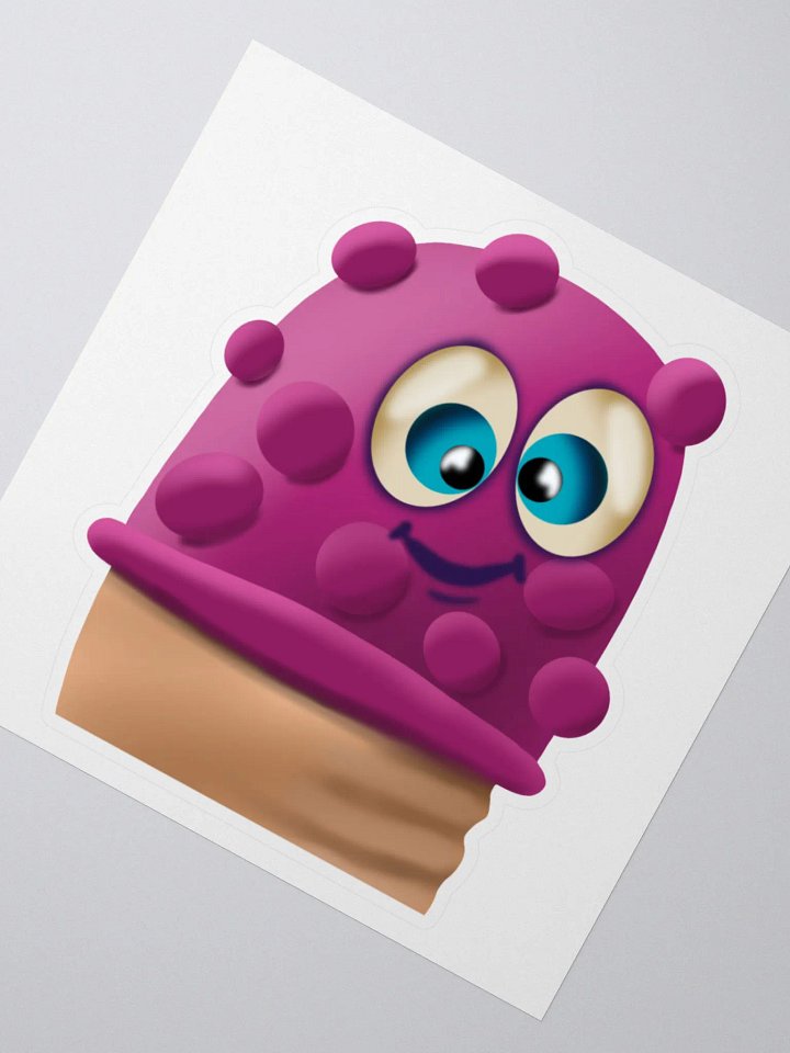 Finger Condom Sticker 3x3 inch product image (2)