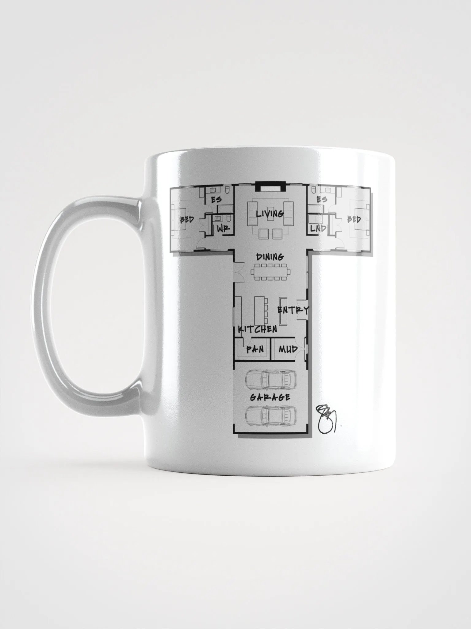 Alphabet Floor Plan Mug - T product image (1)