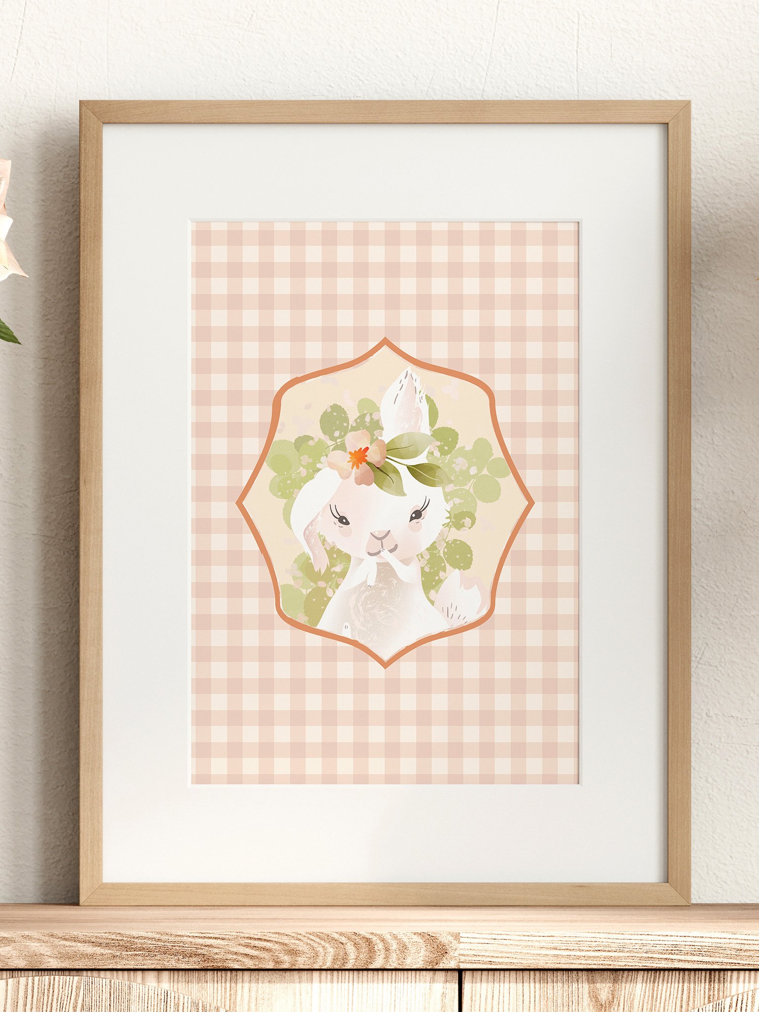 Sweet Cheeky Rabbit Gingham Print product image (1)