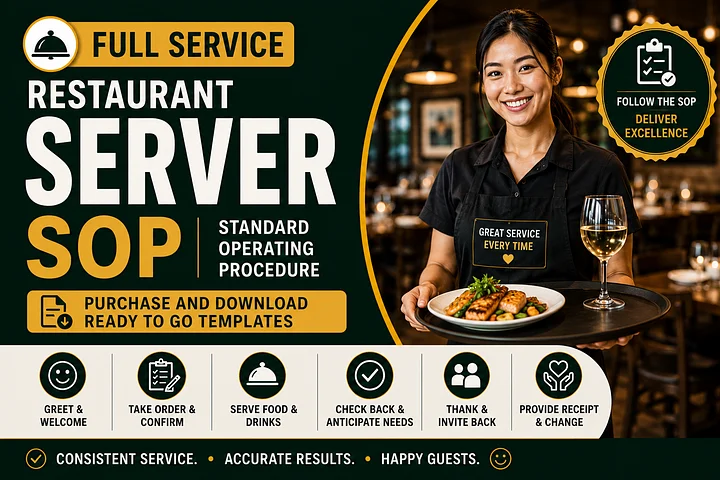 Full Service Restaurant SERVER SOP product image (1)