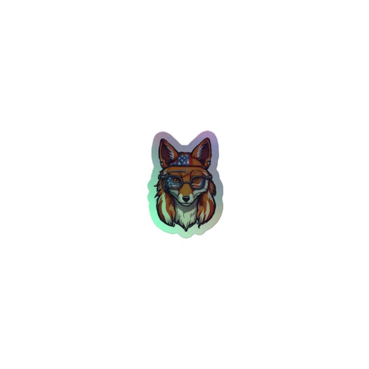Mullet Fox Holographic Stickers - July 4th product image (2)
