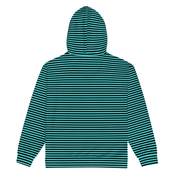 Blaque and Turquoise Stripped Hoodie product image (2)