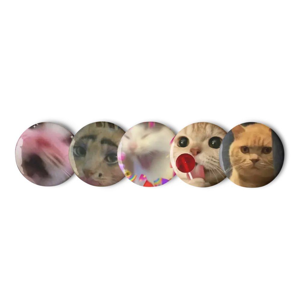Set of Pin Buttons: Meme Cats 2 product image (3)