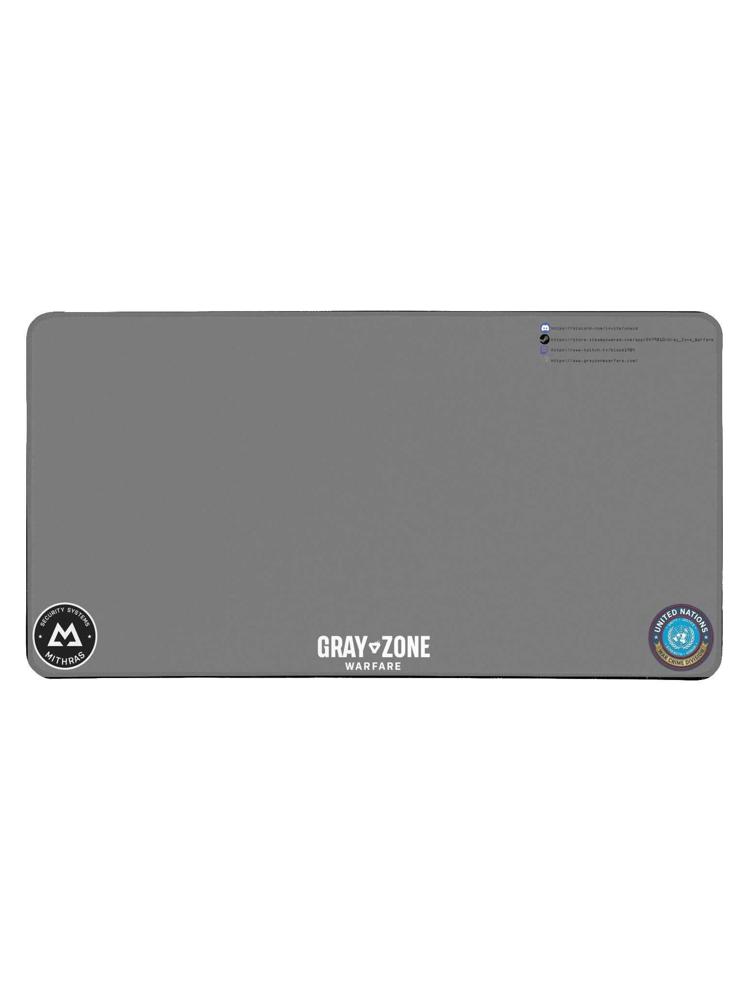 UNWCD/MSS Gray Desk Mat - White GZW product image (1)