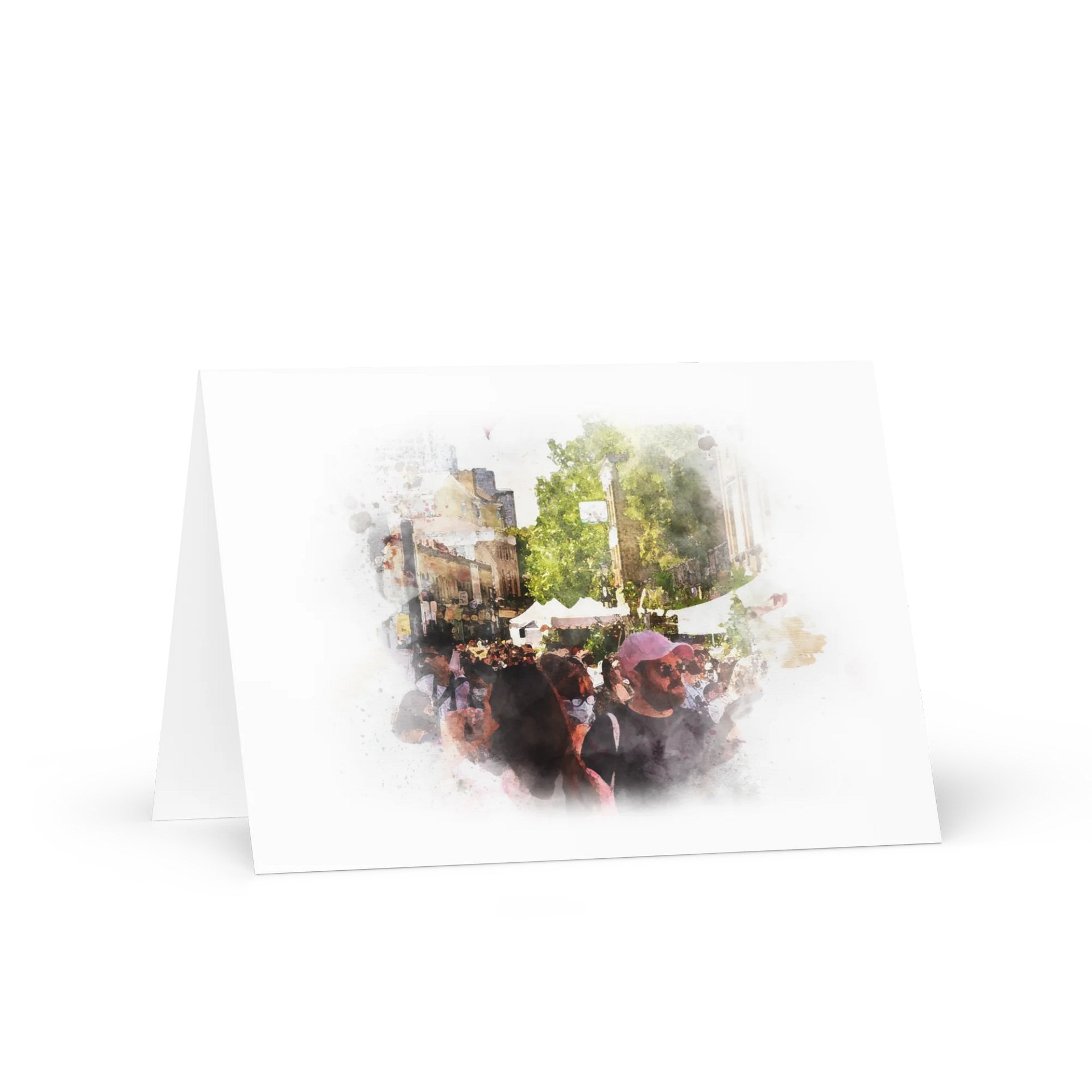Columbia Road Market Scene Greeting Card product image (1)