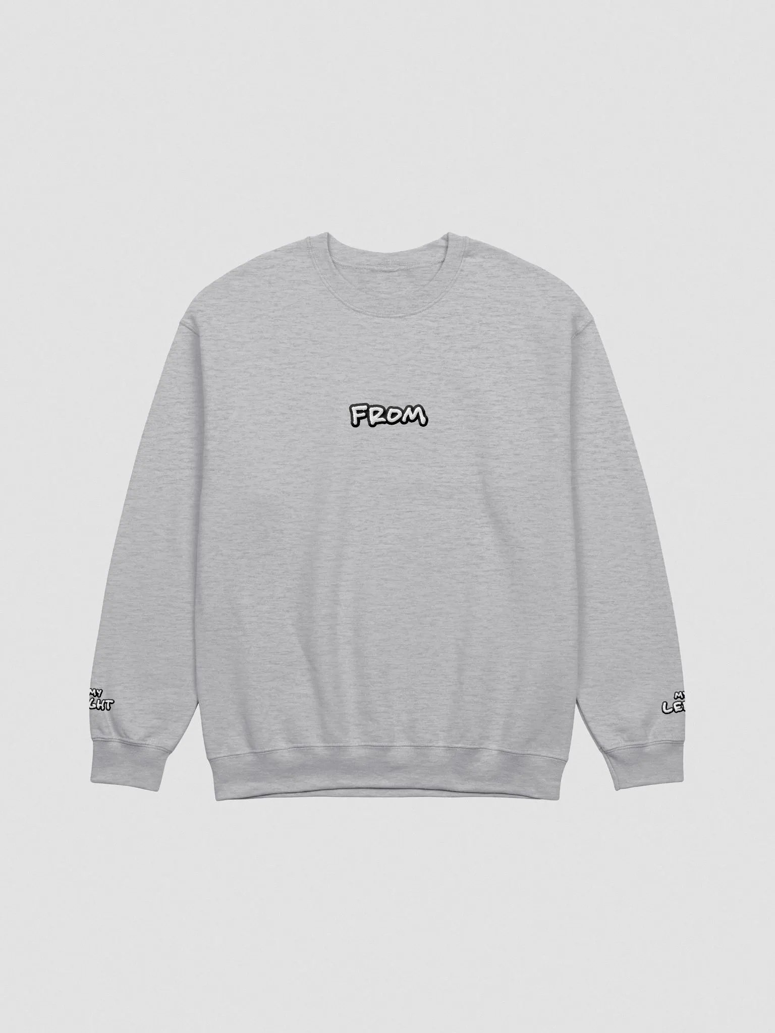 my left from my right embroidered crewneck (BUBBLE DESIGN 2) product image (2)