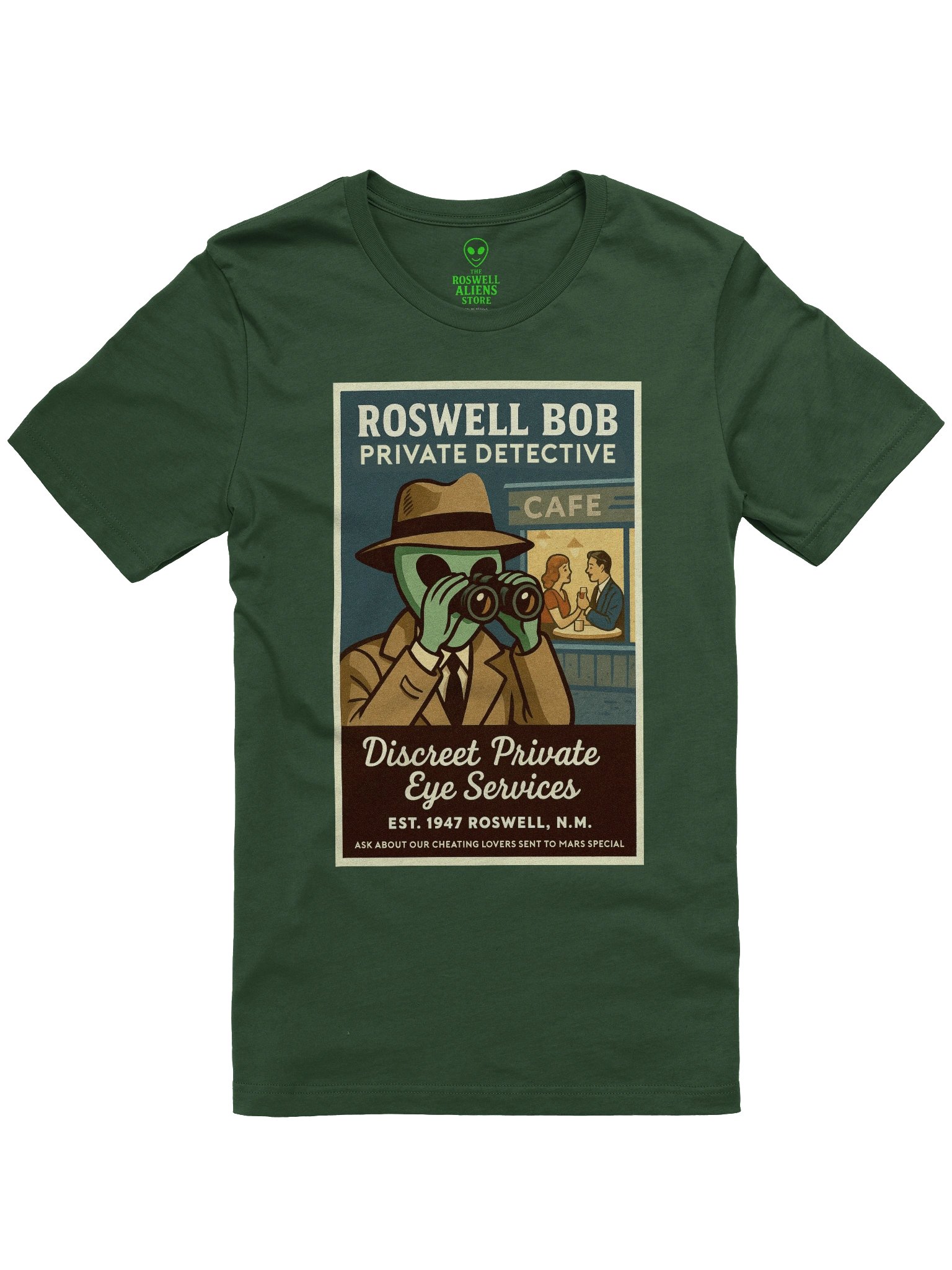 Private Detective Roswell Aliens 1950's Retro Concert Tee Fit Unisex T-Shirt product image (25)