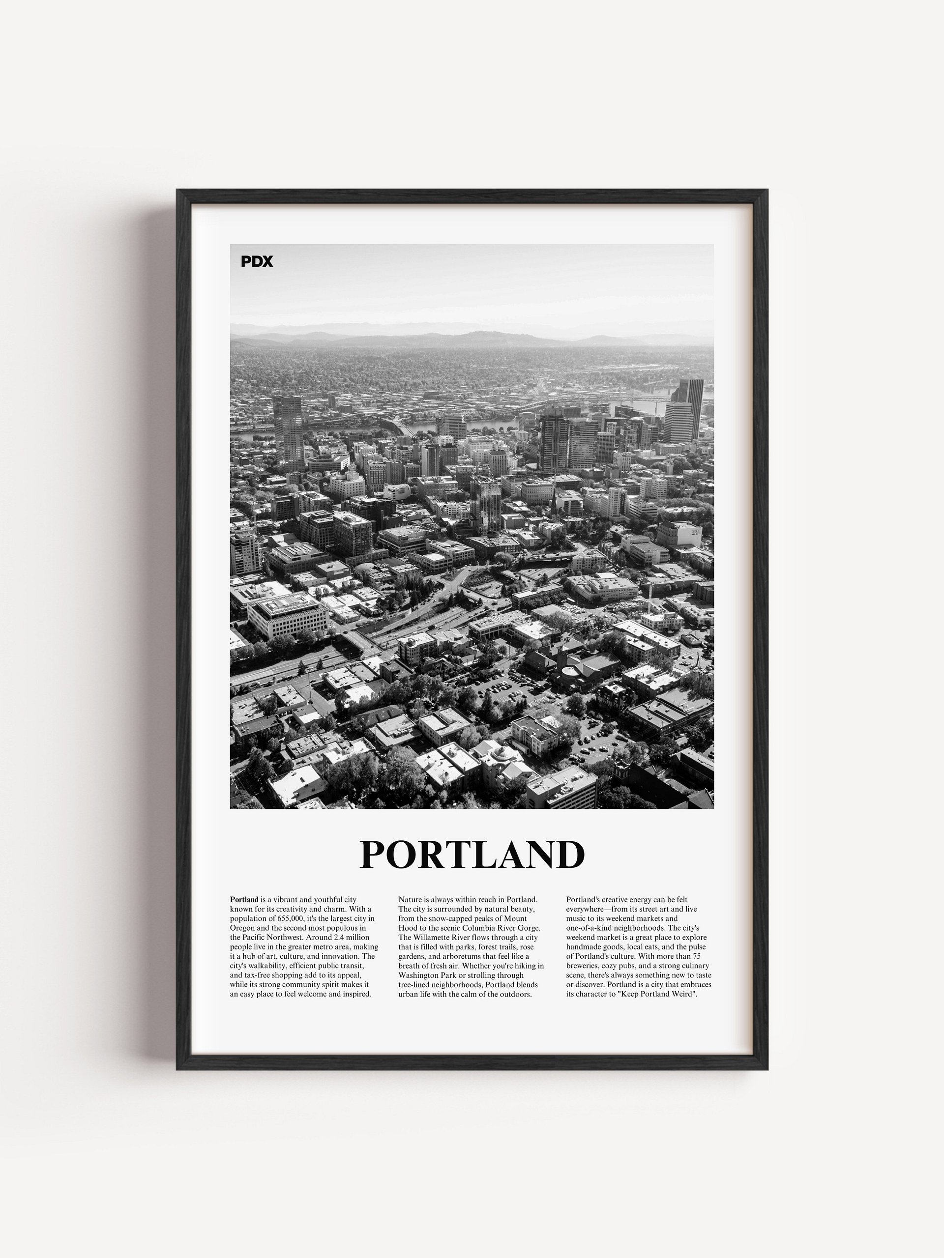 Portland 01 Newspaper Poster | Framed product image (1)