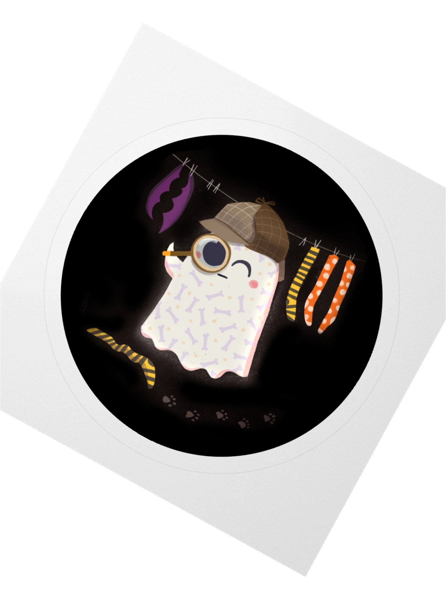 Little Ghost - Sherlock Bones - Vinyl Sticker product image (1)