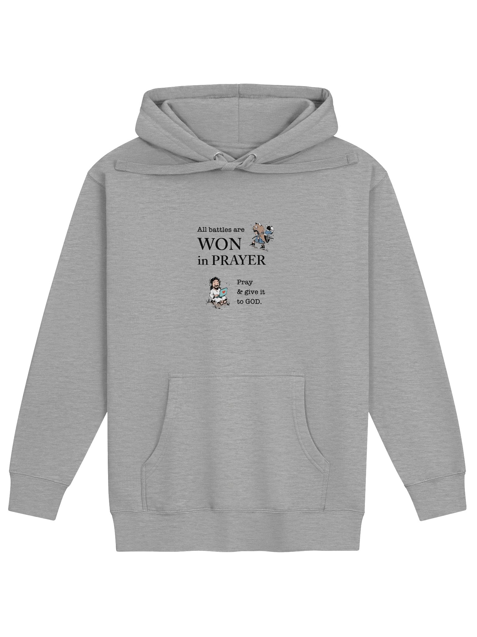 "Won in Prayer" unisex hoodie product image (1)