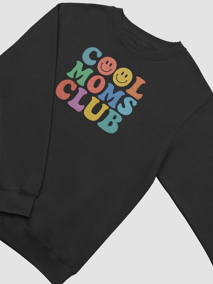 Cool Moms Club Sweatshirt | Retro Smiley Face Design | Vintage-Inspired Gift for Stylish Moms product image (2)