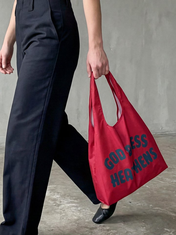 God Bless Heathens Vintage Print Shopping Bag product image (2)