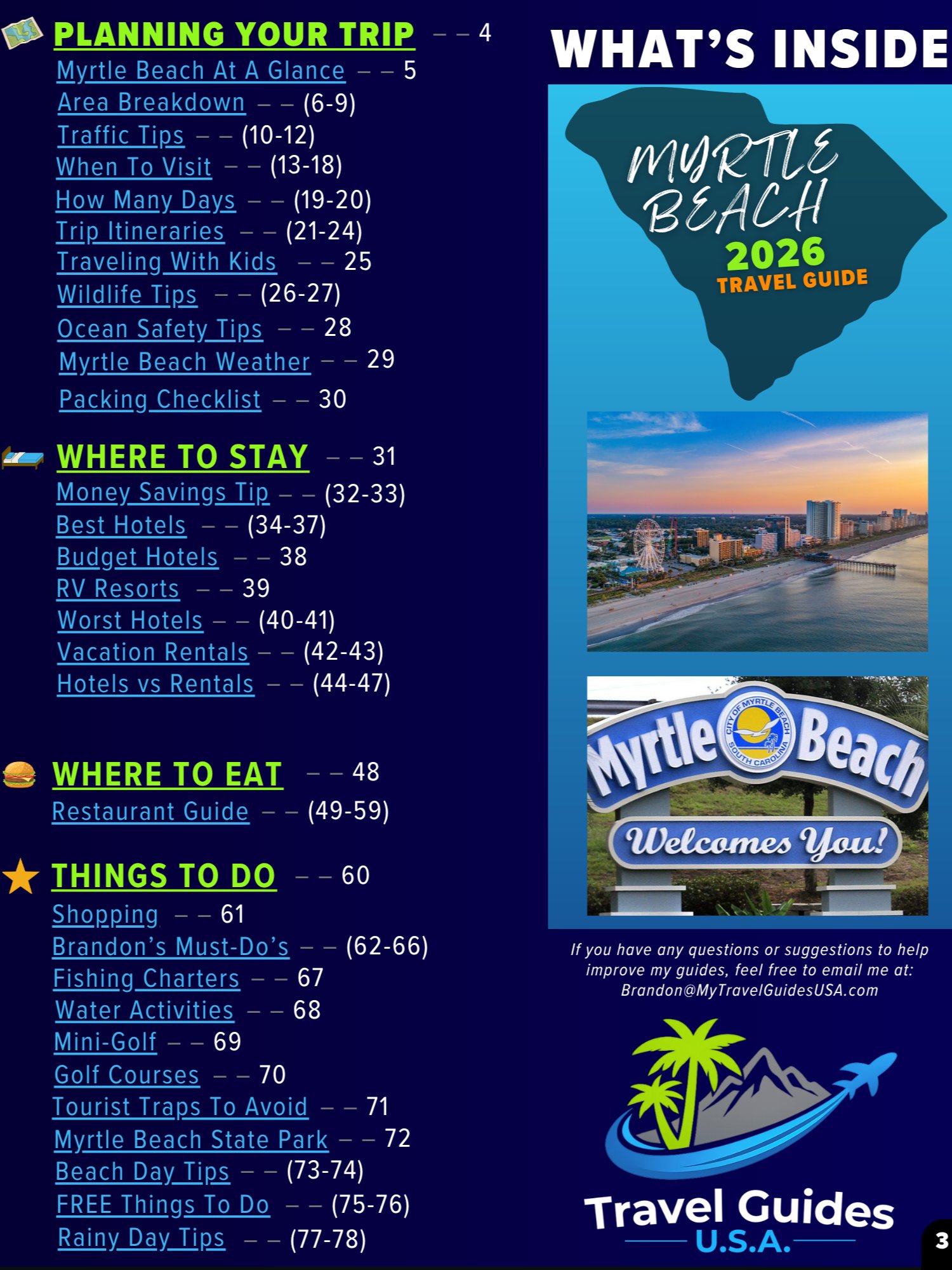 Myrtle Beach Travel Guide 2026 | 79-Page Printable Digital PDF, Instant Download product image (3)