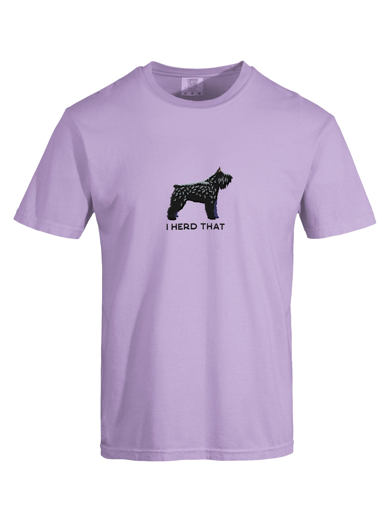 I Herd That T-Shirt(Embroidered) of a Bouvier des Flandres(Black, Cropped Ears) product image (10)