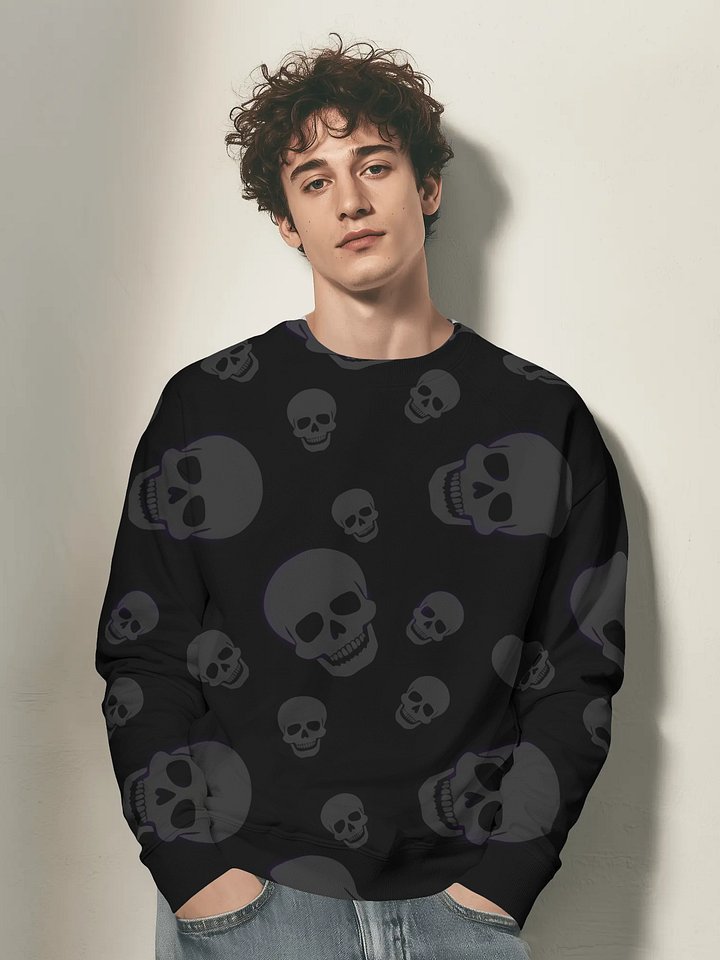 Scattered Skulls – All-Over Print Sweatshirt product image (1)
