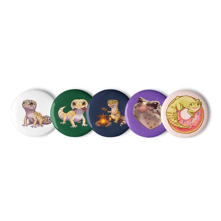 Leopard Gecko Badge (5 PACK) product image (1)