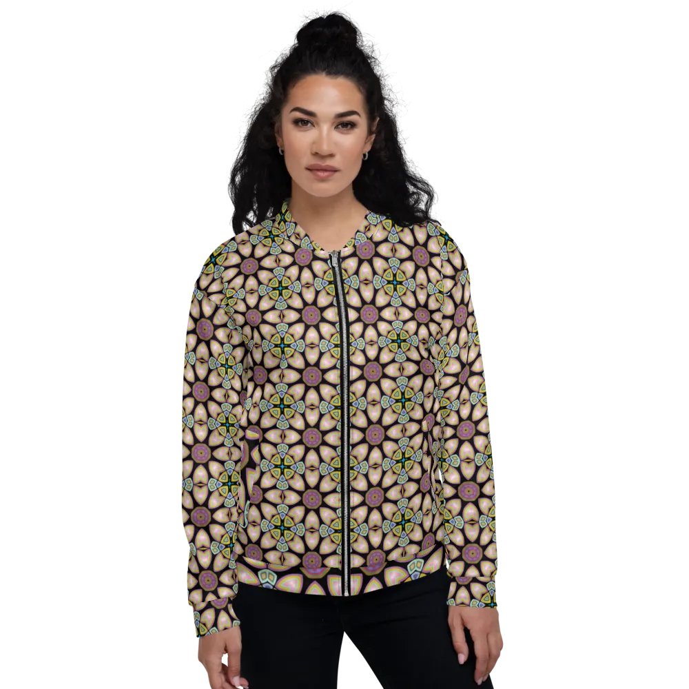 Fractal Batik Purple Bomber Jacket product image (10)