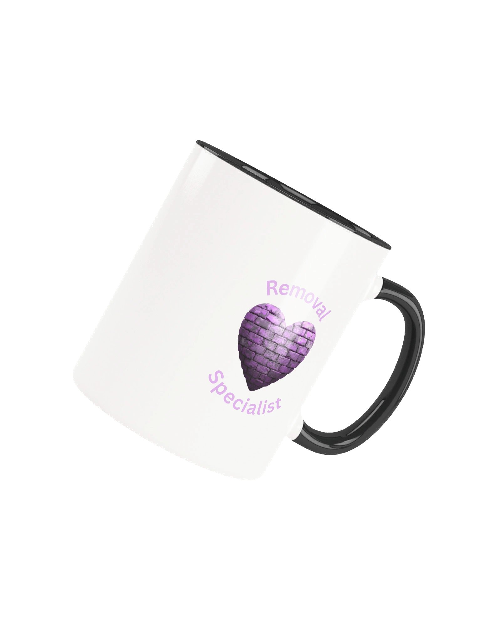Heart Wall Removal Specialist Ceramic Mug-Purple Lavender Brick product image (4)