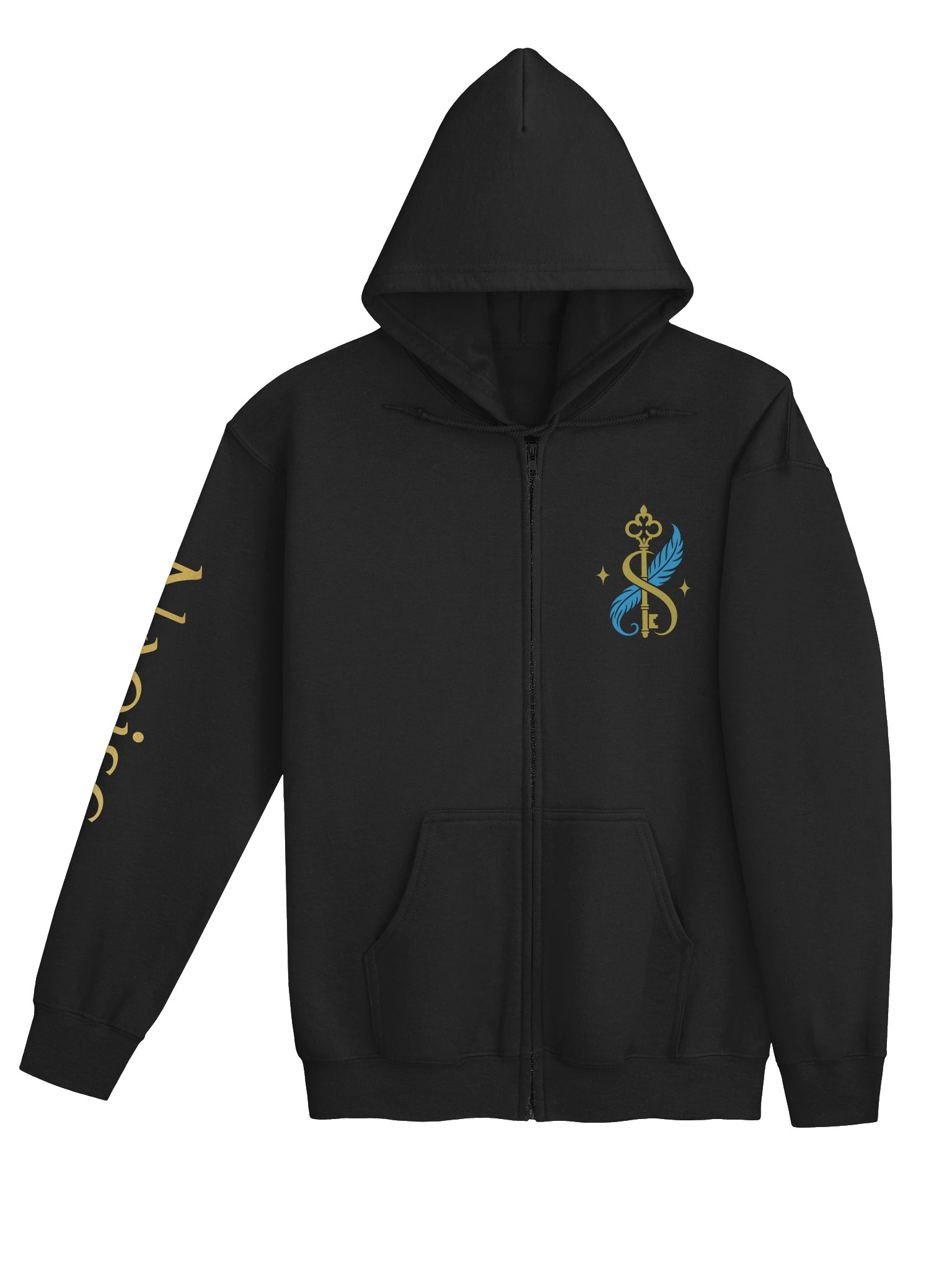 Naoise the Chickadee-Hamster Gryphon | Mythically Meabh Zip-Up Hoodie product image (4)