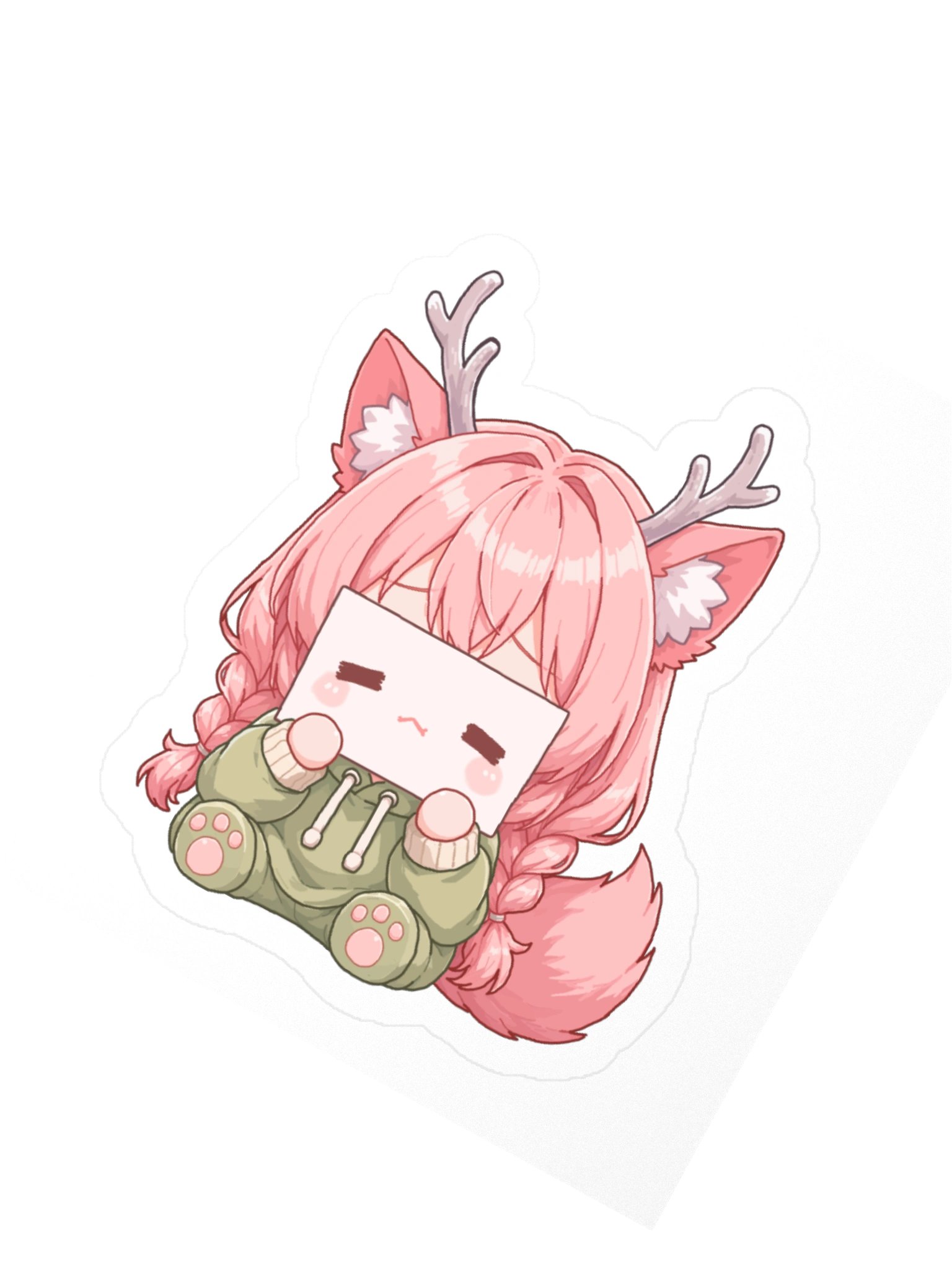 🌸 Shy Frog Fox Sticker product image (2)
