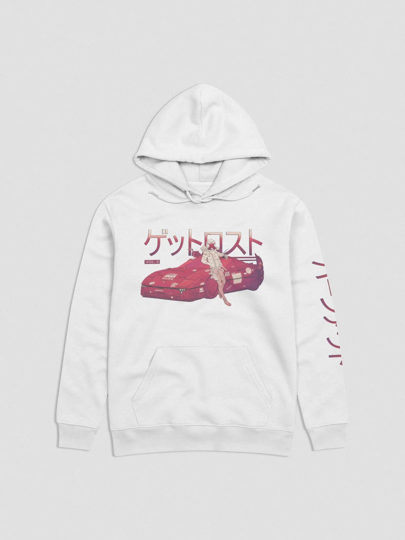 Retro Racer Hoodie (Cherry Variation, Vintage Print) product image (1)