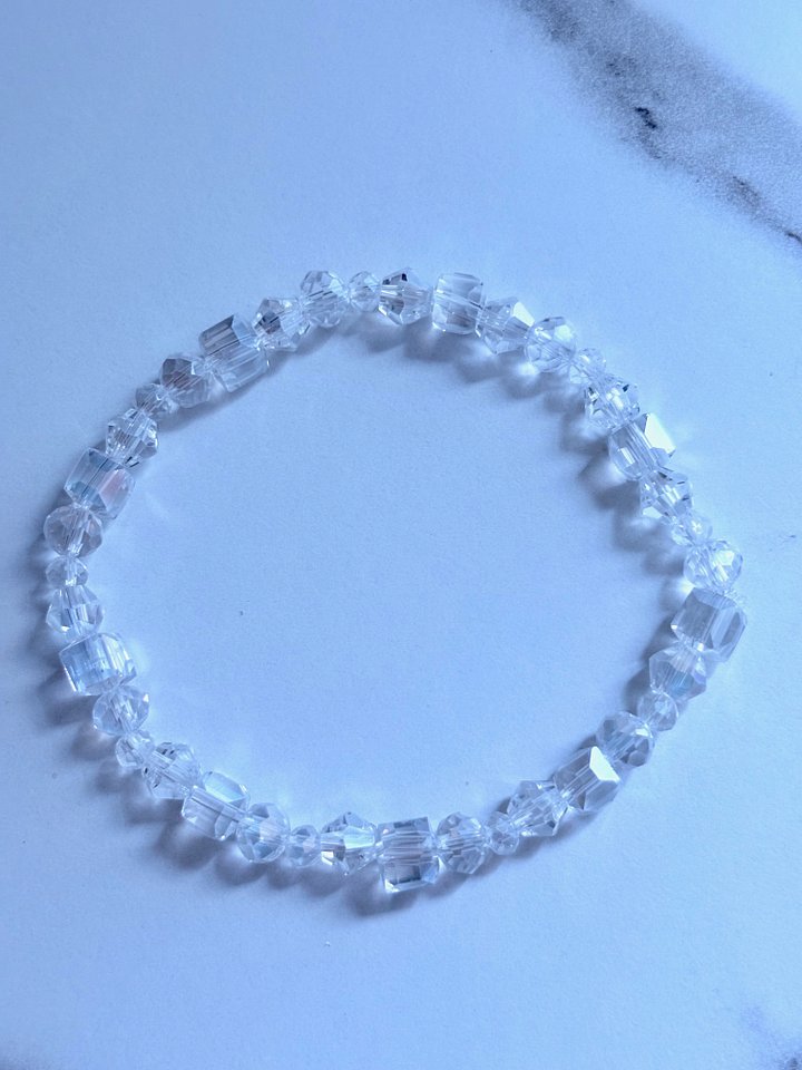 MFD-00162 | Handmade 7.5" Crystal Bead Stretch Bracelet | Coastal Charm Jewelry by Monique Faella Designs™ product image (2)