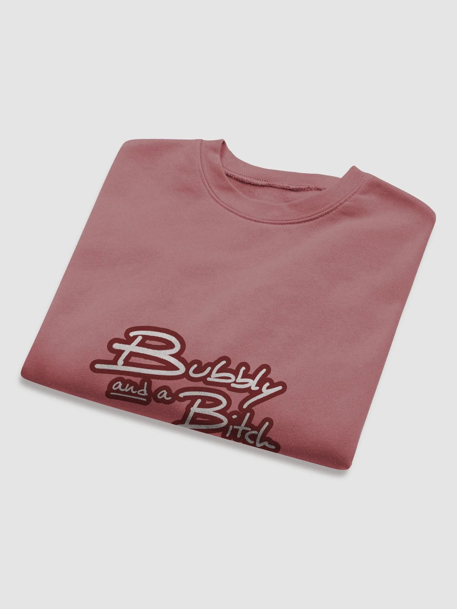 Bubbly and a B*tch (lined design, #6D1616) Women's Fleece Crop Sweatshirt product image (24)