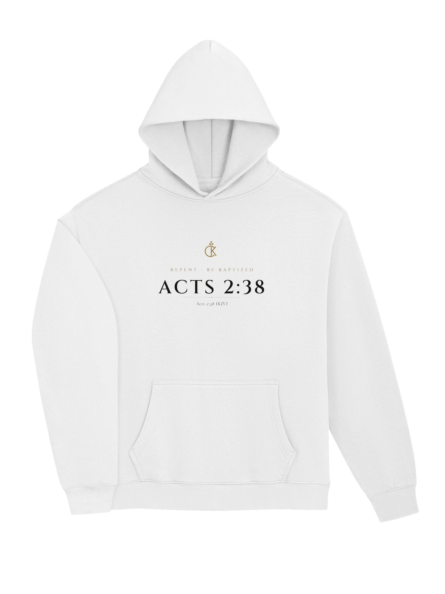 Acts 2:38 Hoodie - White product image (3)