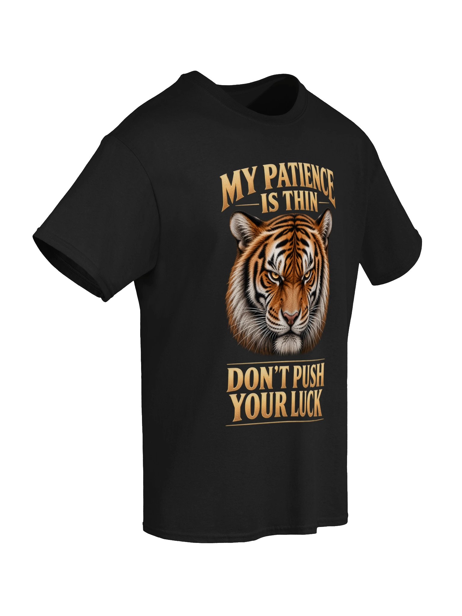 Bengal Tiger - My Patience is Thin Dont Push Your Luck - Unisex Gildan Heavyweight 100% Cotton T-Shirt product image (6)