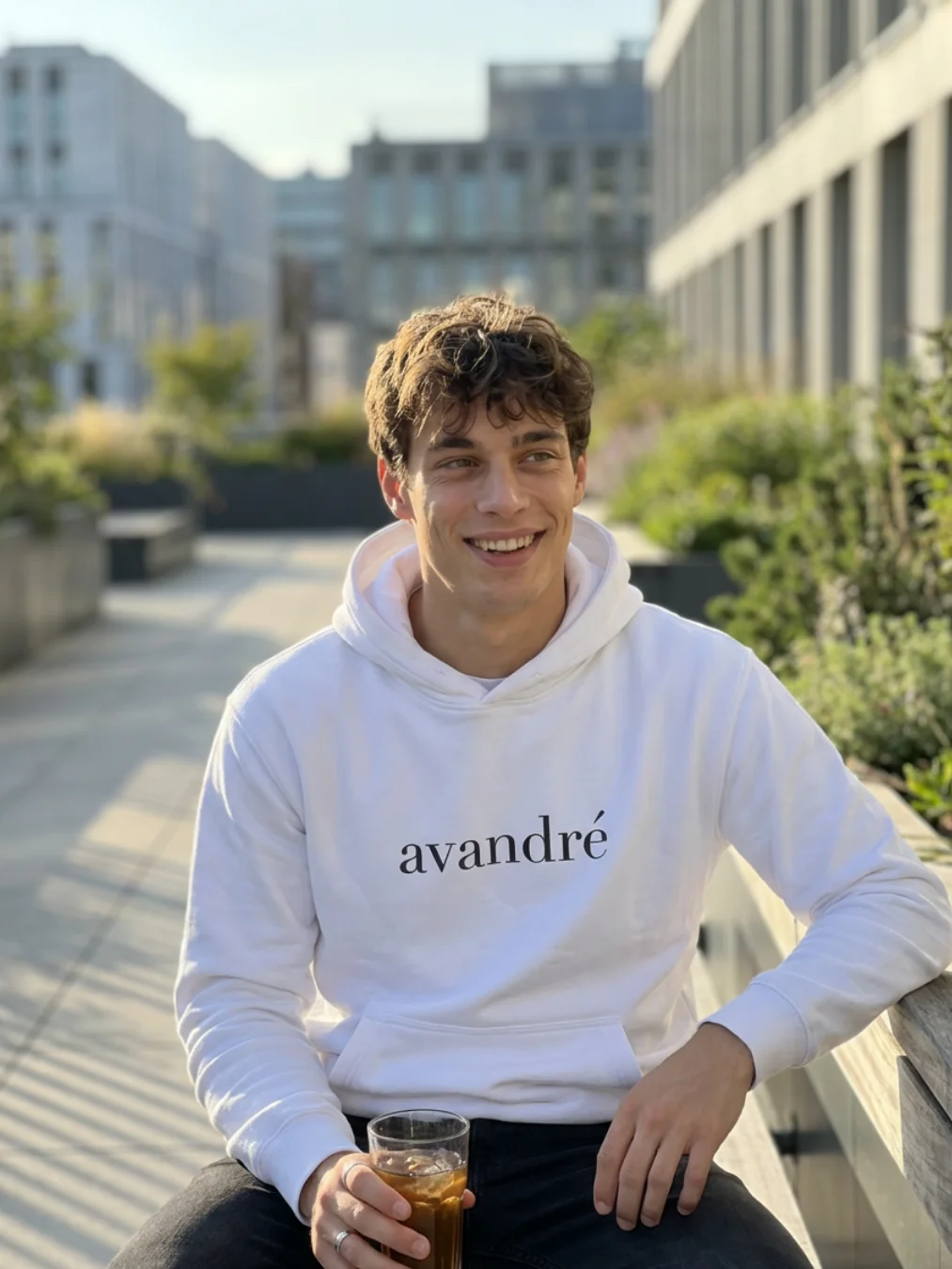 Avandre' Branded White Hoodie product image (2)