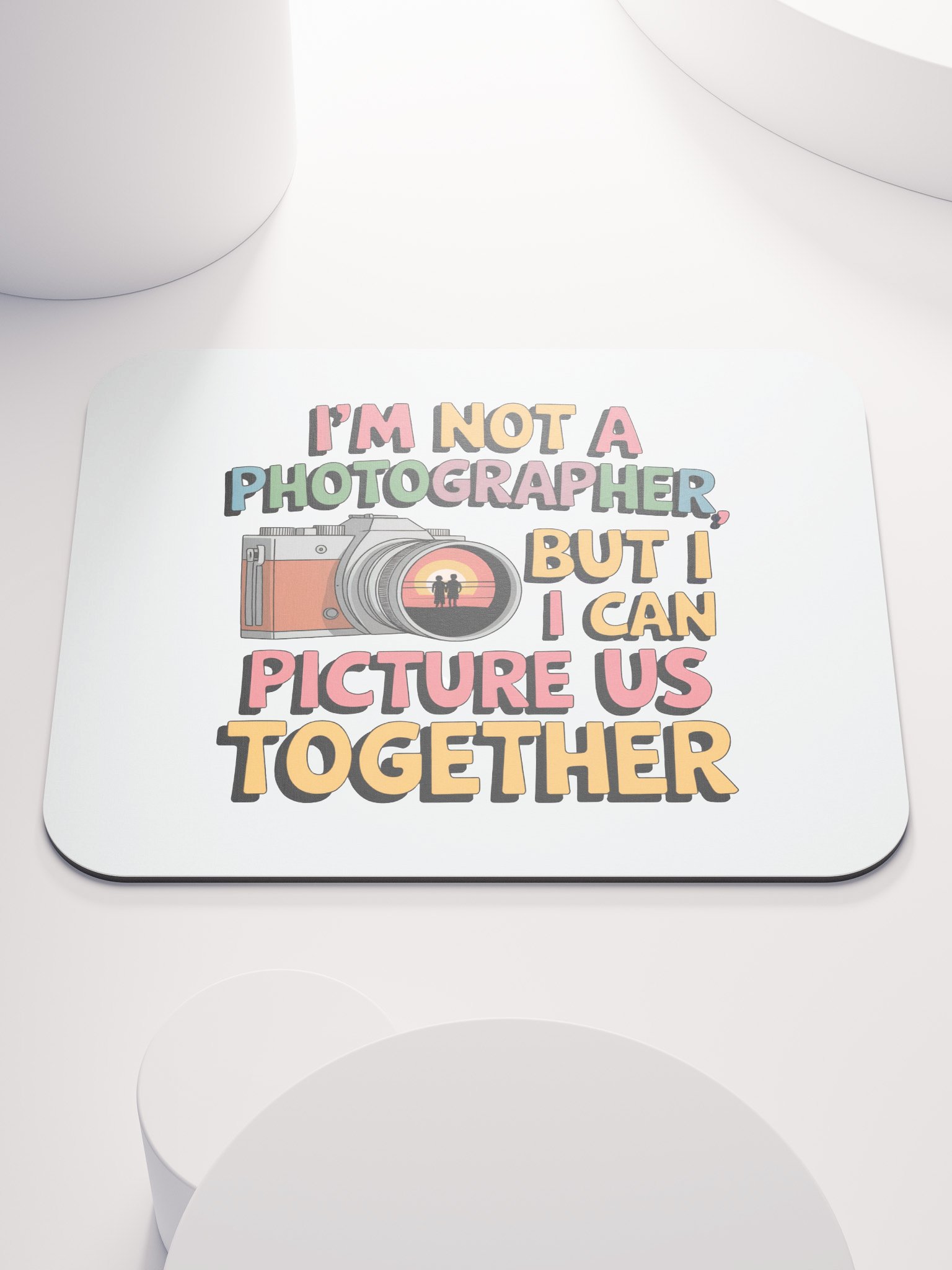Photographer Valentine's Day Mouse Pad | I Can Picture Us Together | Funny Camera Pun Desk Accessory product image (1)