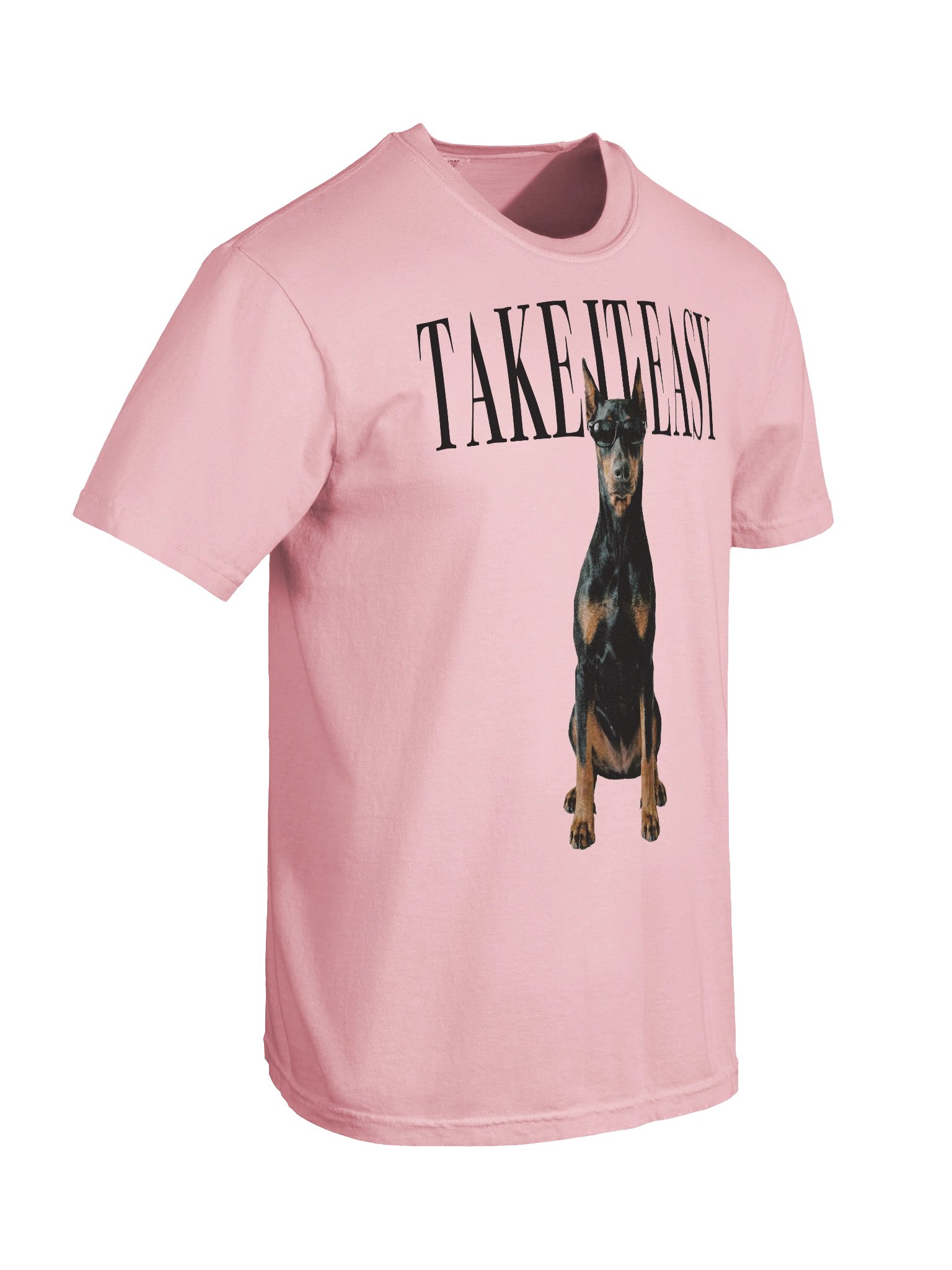 Take It Easy '90s Pop Vintage-Style T-Shirt for Doberman(Black & Tan, Cropped Ears) Owners product image (11)