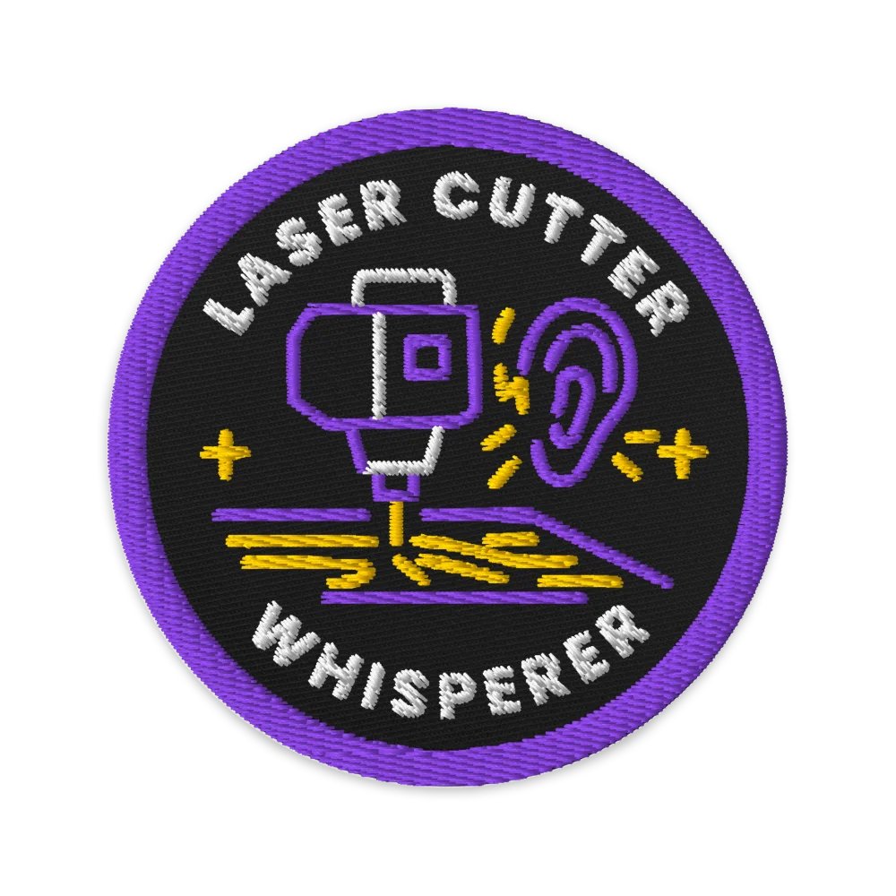 Laser Whisperer Embroidered Patch for Laser Crafters product image (1)