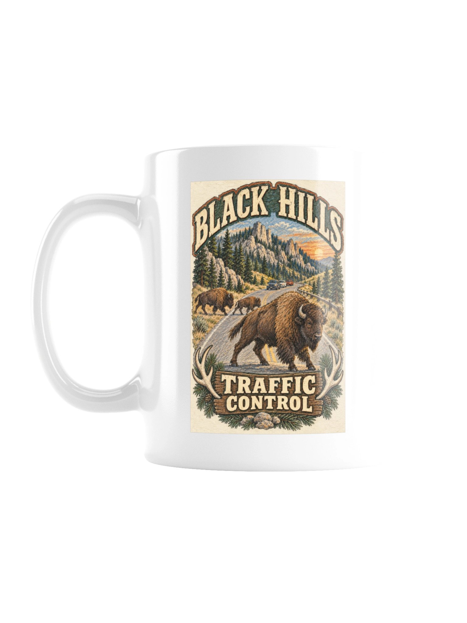 Black Hills Traffic Control Bison Mug product image (2)