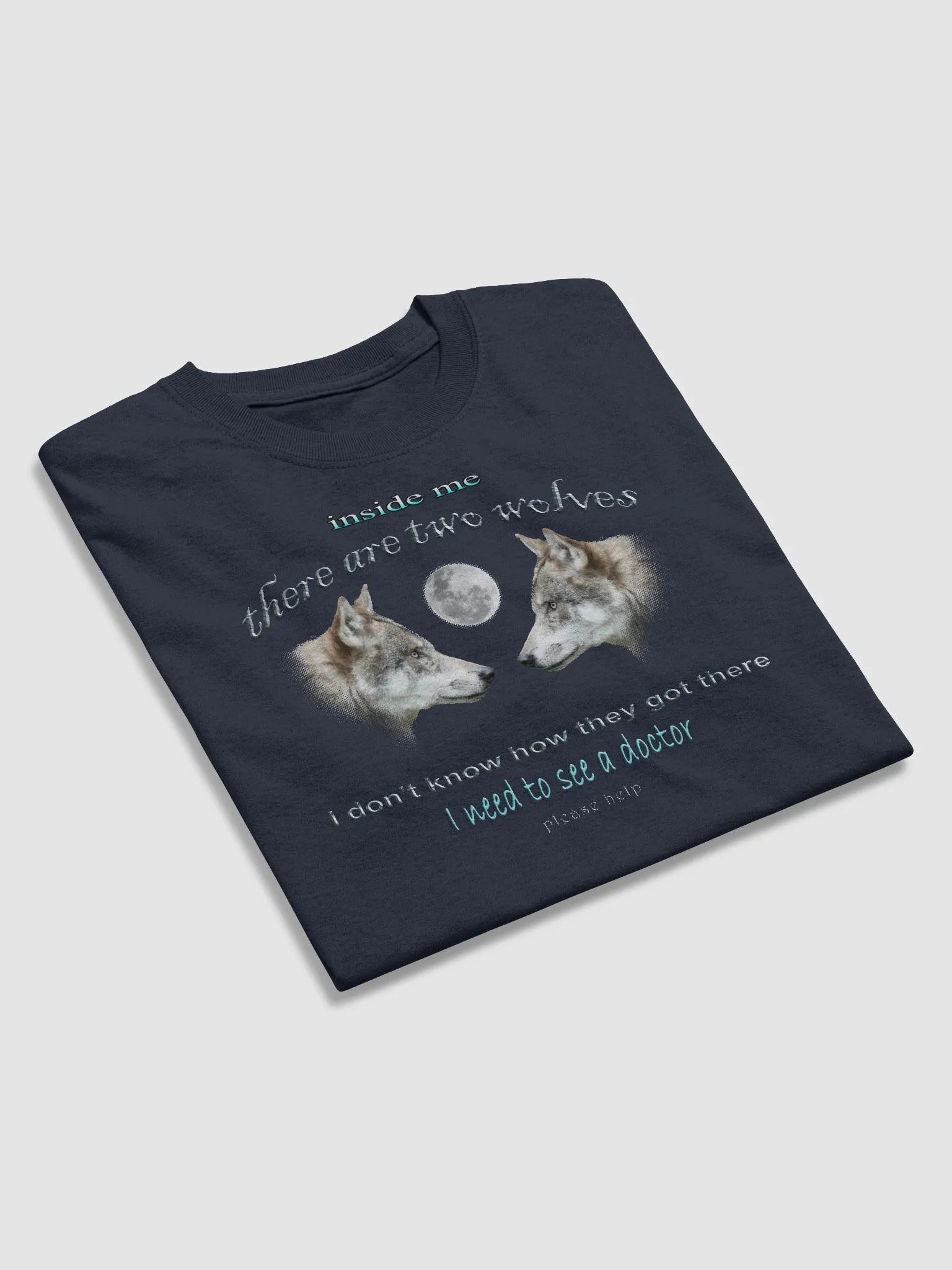 There are two wolves inside me T-shirt product image (27)