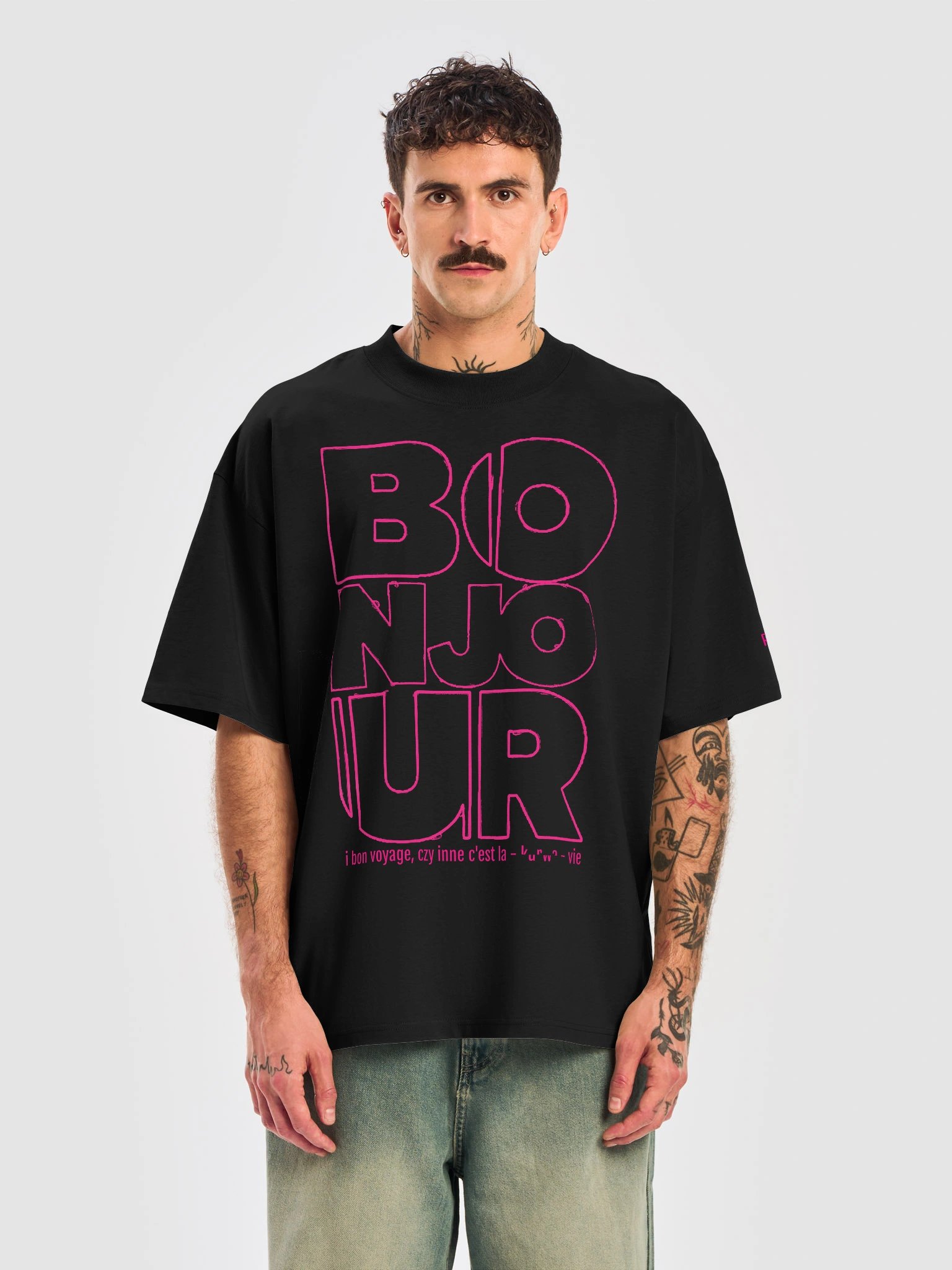 Bonjour Vintage Oversize T-Shirt product image (5)