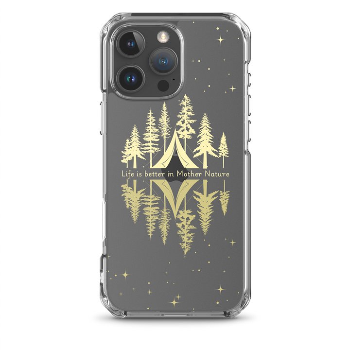 Life is better in Mother Nature Clear iPhone Case ( Side -Night- ) product image (1)
