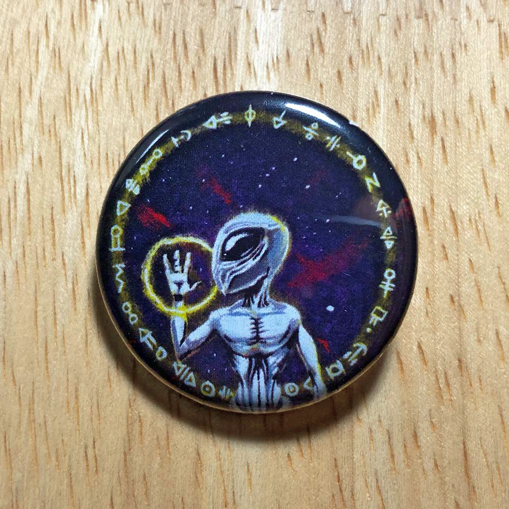 Alien Chakras Button Pin product image (1)