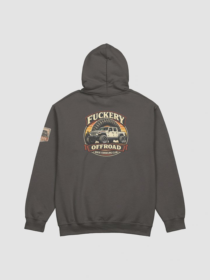 Unixex Hoodie Rock Crawling Club with Jeep Gladiator JT product image (2)