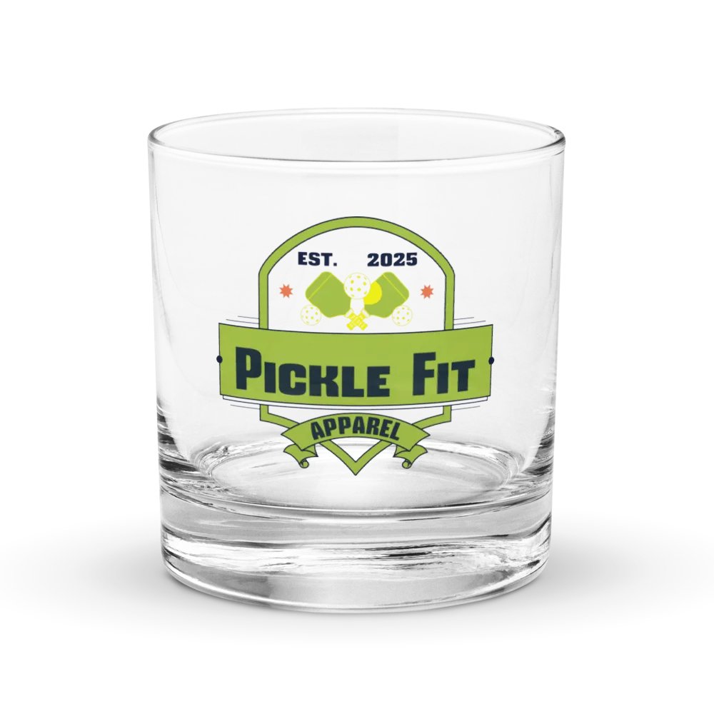 Pickle Fit Logo Rocks Glass product image (1)