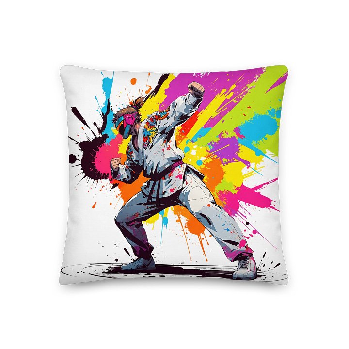 All-Over Print Premium Pillow ( D_0144_Color Kick Taekwondo Boy of the Streets ) product image (3)