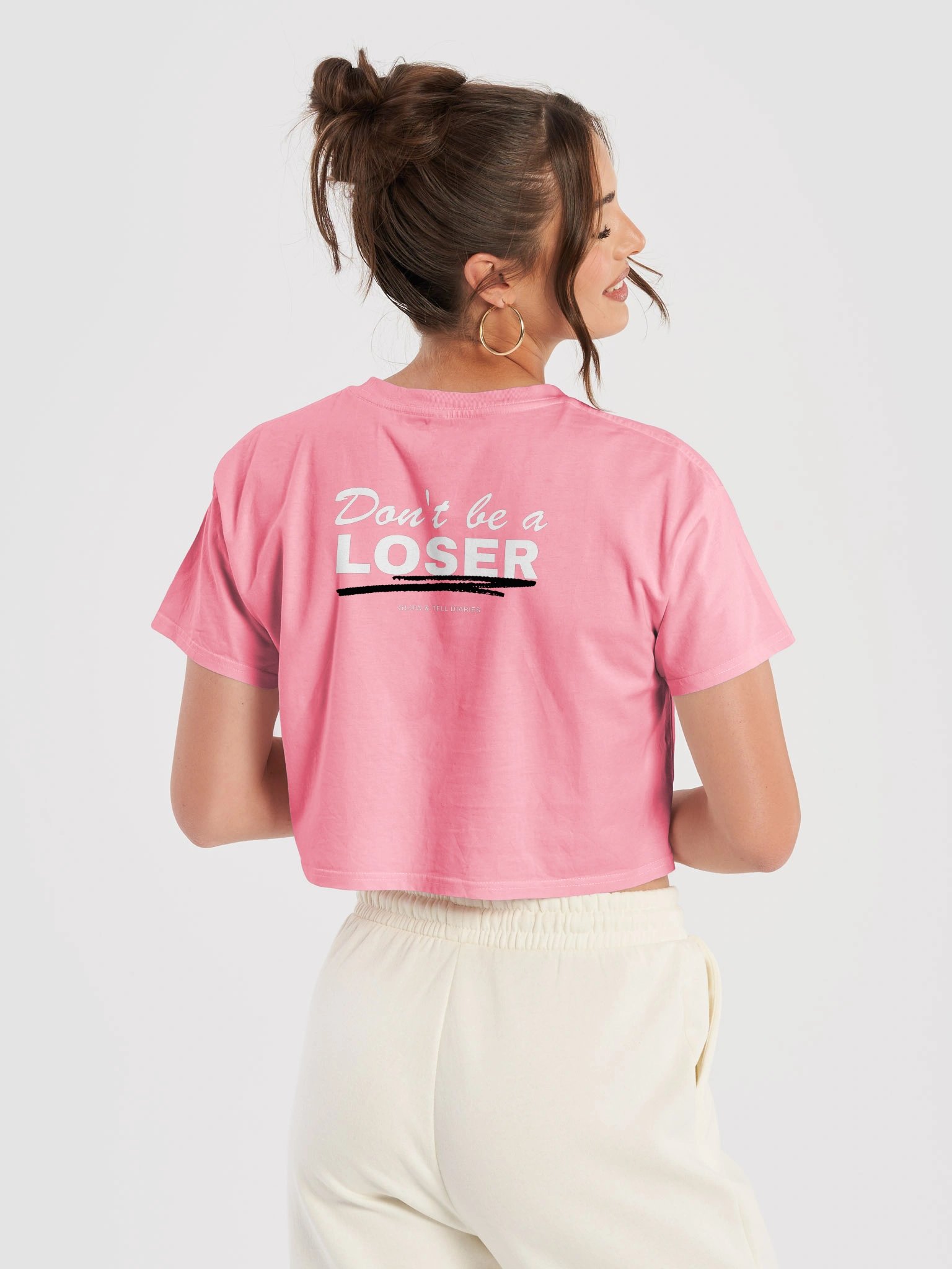 Don't be a LOSER bubblegum crop top product image (6)