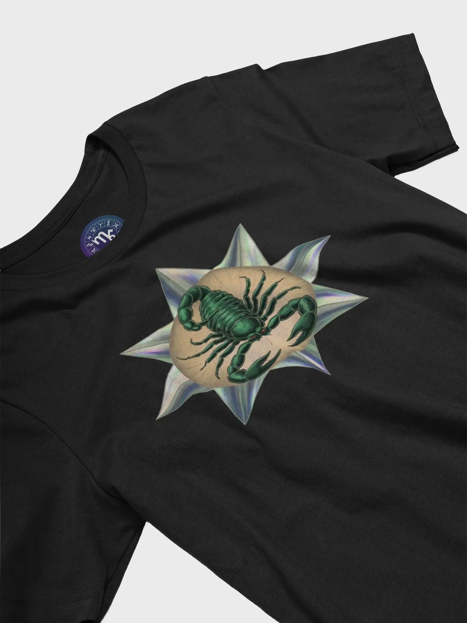 Unisex Scorpio Zodiac T-Shirt - Holographic Scorpion Design product image (5)