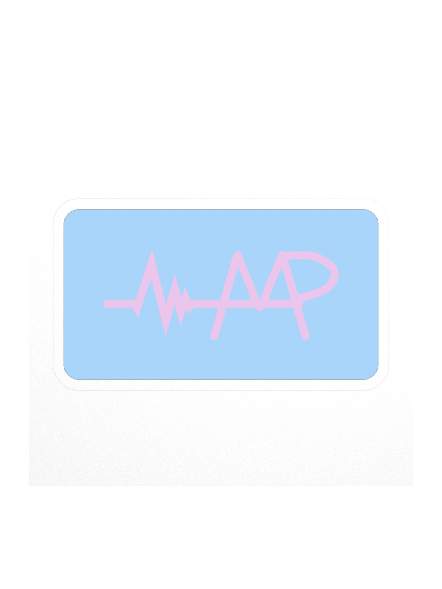 Heartbeat Sharp — Block Sticker product image (1)