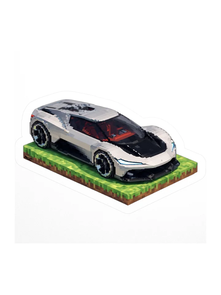 Silver Corvette CX Concept Sticker (Pixel, Retro, Minecraft) product image (2)