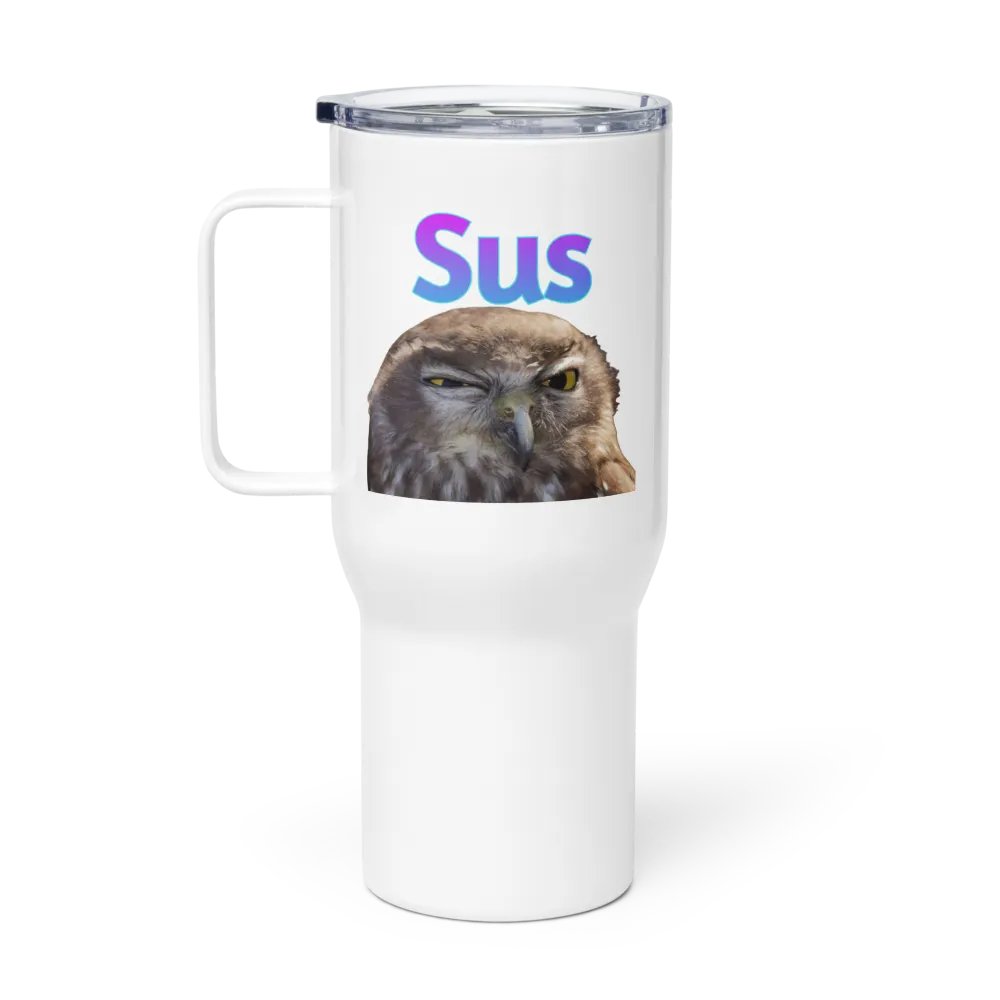Sus Owl Travel Mug with Handle product image (1)