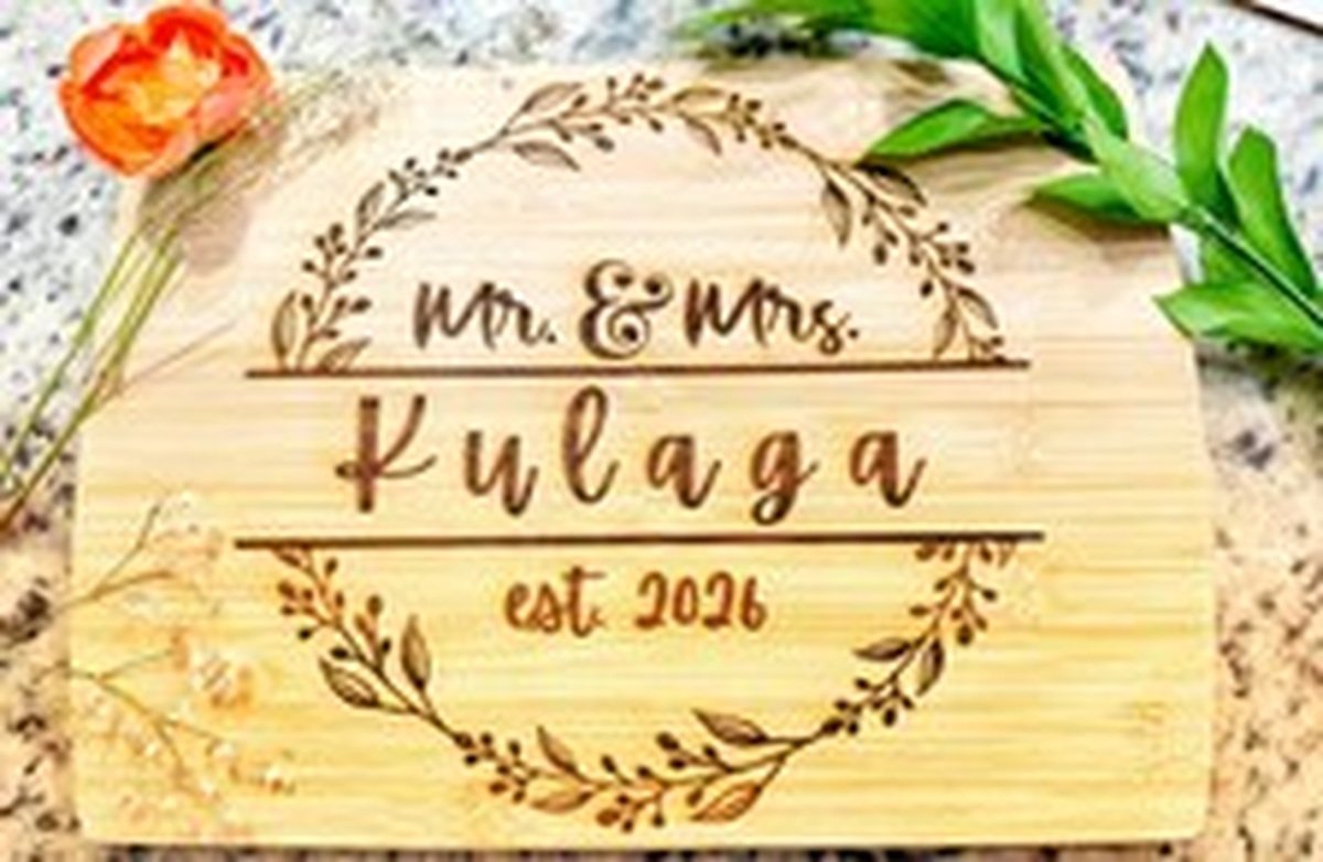 Personalized Engraved Cutting Board: Wedding Charcuterie Board product image (2)